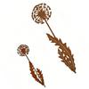 Rusty Finish Dandelion Garden Art Rustic Metal Stake