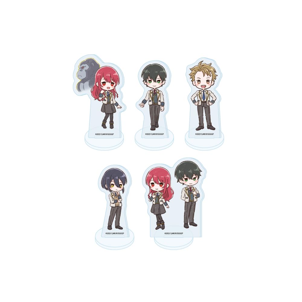 Леди, защищенная Богом-Гориллой, любима Королевскими Рыцарями 01 [Иллюстрация Graph Art] Акриловый Маленький Стенд Полный Набор (Коробка из 5 шт.)