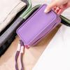 Candy Silicone Makeup Bag With Braided Wrist Rope Portable Lanyard Cosmetic Bags Waterproof Zipper Toiletries Lipstick Bag