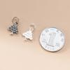 S925 Sterling Silver Vintage Christmas Tree Coin Pendant DIY Bracelet Pendant Handmade Braided Rope Material Accessories