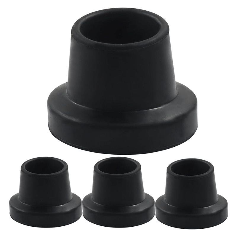 

Fresh Furniture Chair Leg Caps Rubber Chair Foot Covers Non-Slip Shower Chair Mat Chair Foot Replacement Covers чорний