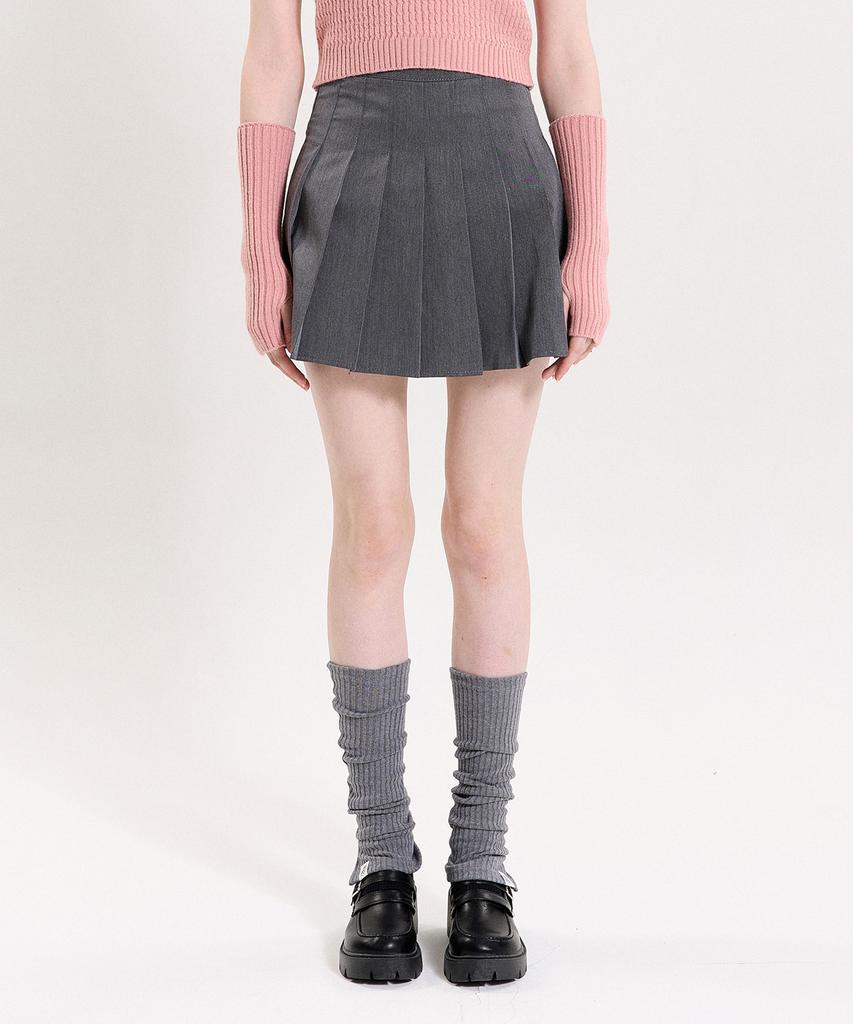 PINK PINEAPPLE Pleats Skirt_Grey