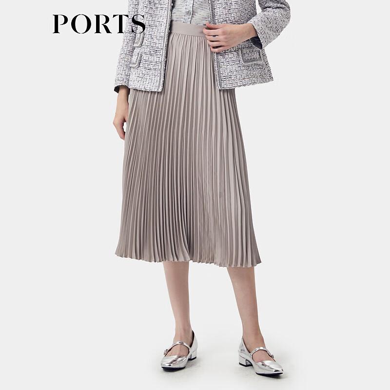 PORTS Women's Elegant Pleated Midi Skirt