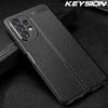 KEYSION Протиударний чохол для Samsung A23 A13 5G Leather Texture Soft Silicone Phone Back Cover for Galaxy S21 FE 5G