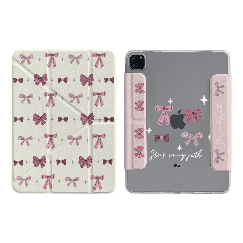 Butterfly Knot Y-Shape Magnetic Detachable IPad Case With Stand Pen Slot Air Pro 13 Inch PC Shell