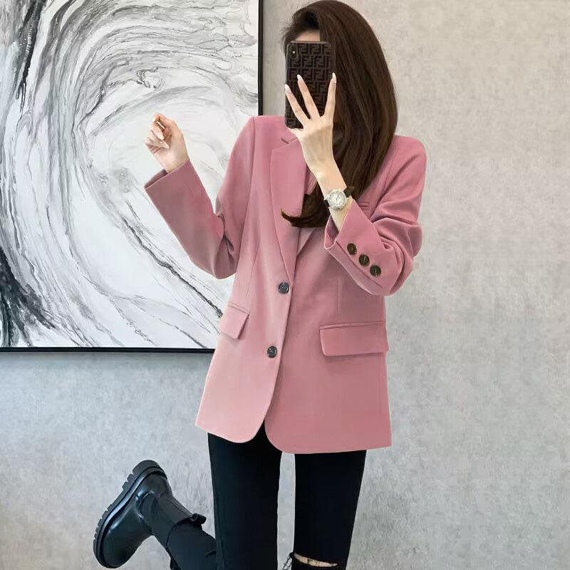 Suit Jacket Women's Spring Temperament Korean Version of The Wild Small Commuter Khaki Suit Jacket Women