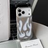 Orange Farbe 3D Hohlflamme Wärmeableitend Handyhülle Für iPhone 17 16 15 14 13 12 11 Pro Max Glitzer Weich Stoßfest Abdeckung