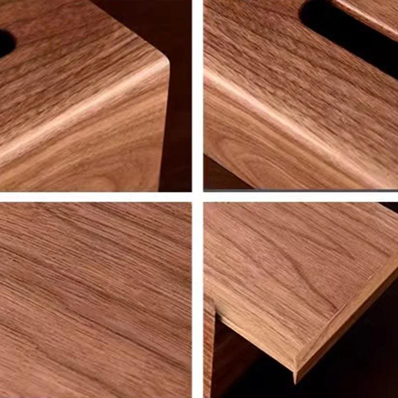 Walnut Wood Tissue Box Holder Cover Designer Tissue Storage Boxes Luxury Wooden Napkin Box Modern Rectangular Napkins Case Home