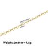Gold Plated Stainless Steel Heart Chain Bracelet/Necklace Jewelry Accessory