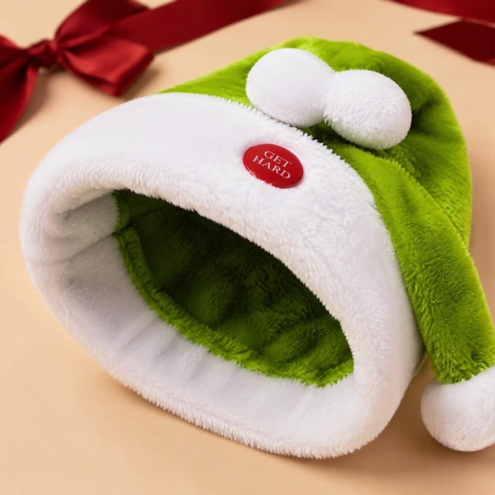 Electric Swing Christmas Hat Plush Moving Santa Hat Fun Plush Christmas Cap Photo Shooting