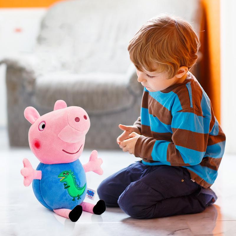 Originele Peppa Pig Pluche Speelgoed voor Kinderen Kleine Bedel Poppetje Sleutelhanger Tas Bedel Verjaardagscadeau voor Kinderen