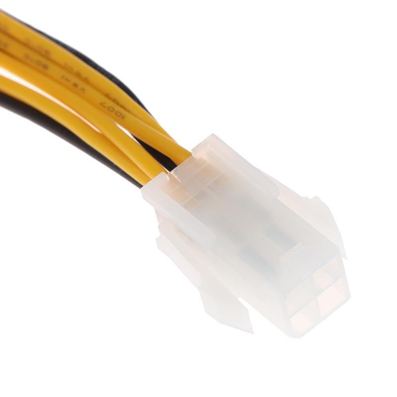 1 stk 4 pins hann-til-8-pins hunn-ledningsforlengelse til CPU-strømomformerkabel