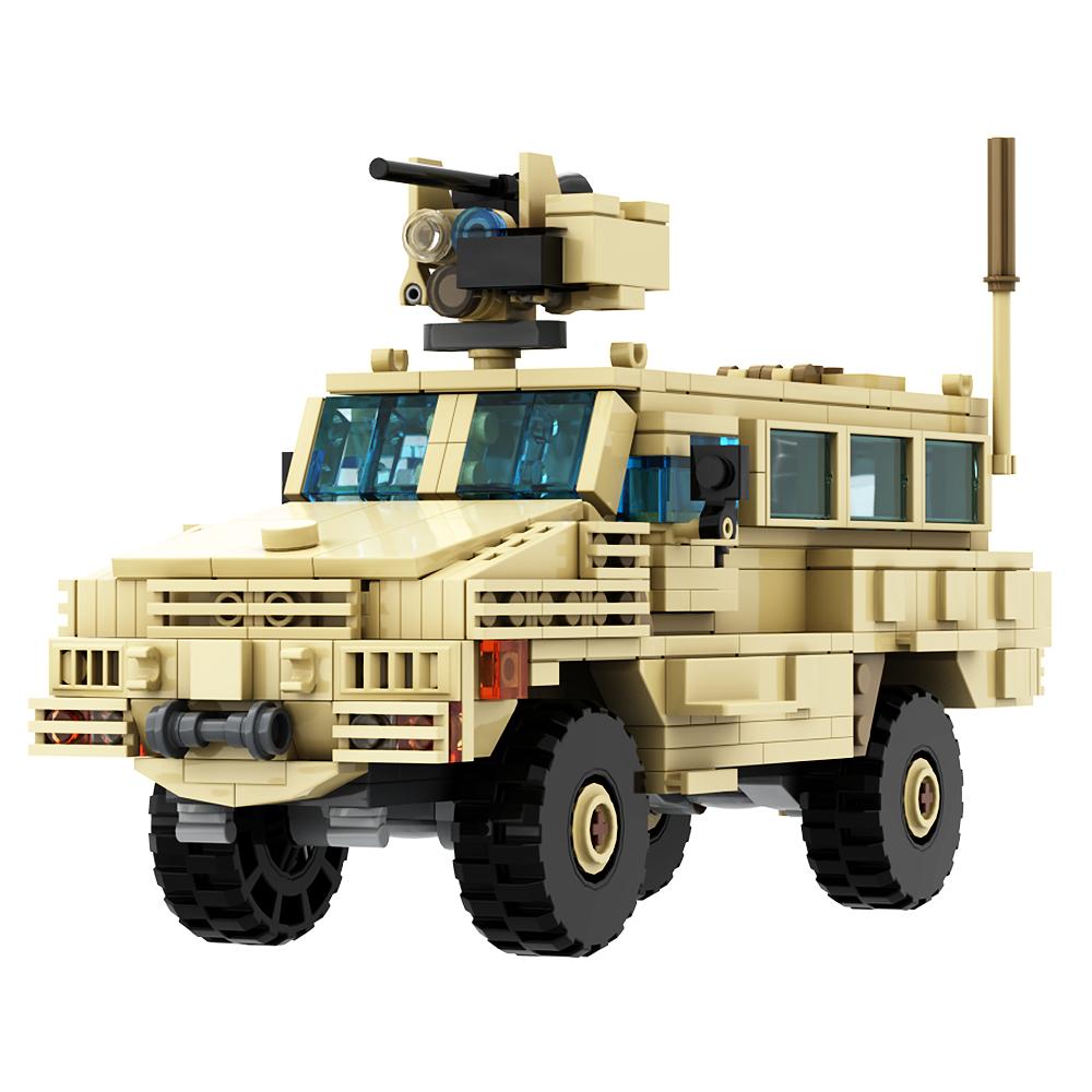 

Нетоксичные кубики Gobricks Moc Mrap Военный транспорт Mrap Серия Автомобилей Кубики Противоминный 4x4 Rg-33L Rg-31 M142 M1296 Crows Строительные Блоки Игрушечный Автомобиль
