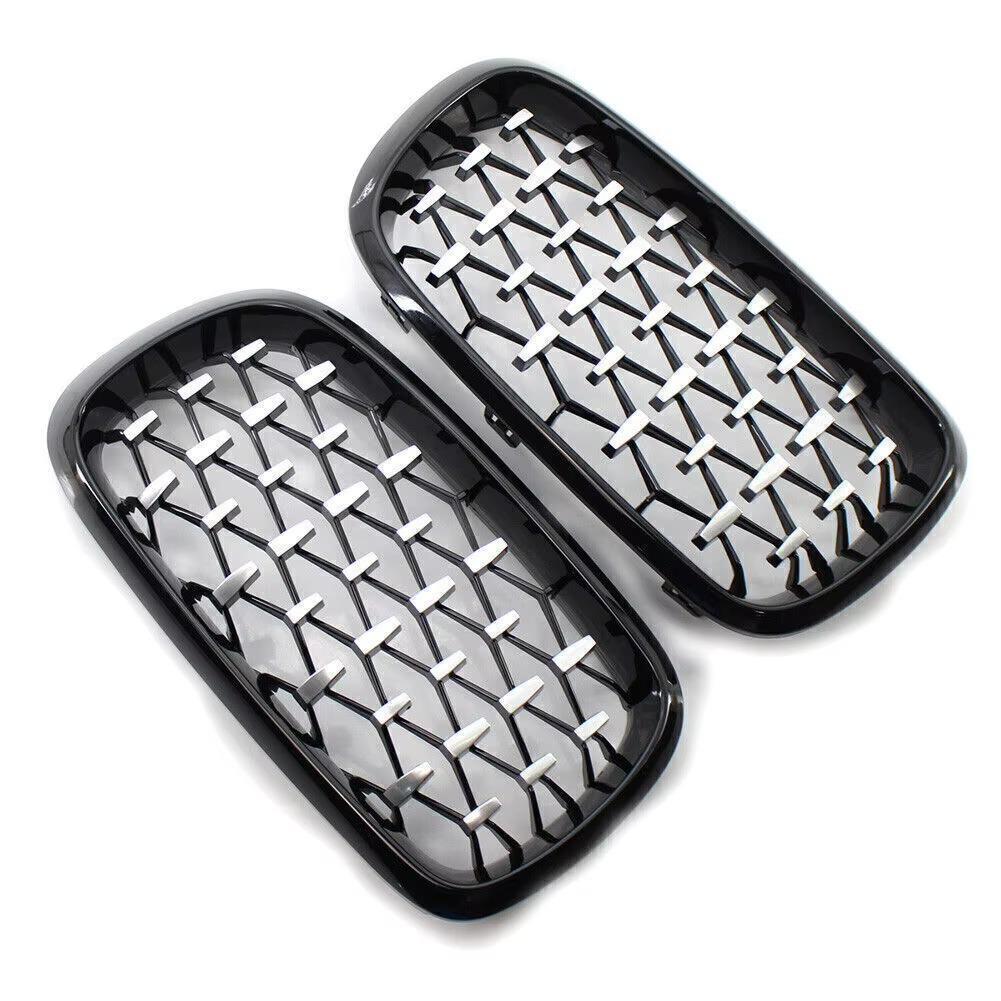 Compatible Black Kidney Grille for BMW X5/X6 F15/F16 (2014-2017).