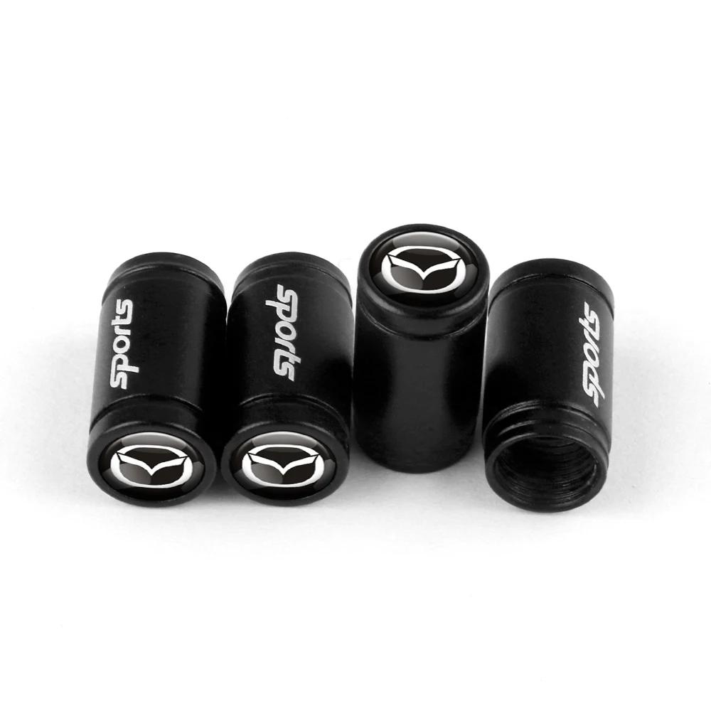 

2025 Hot 4Pcs Car Wheel Tire Valve Caps Air Tyre Stem Caps Decoration Auto Accessories For Mazda CX-3 CX-5 MS Speed CX30 MX-5 AT 4pcs