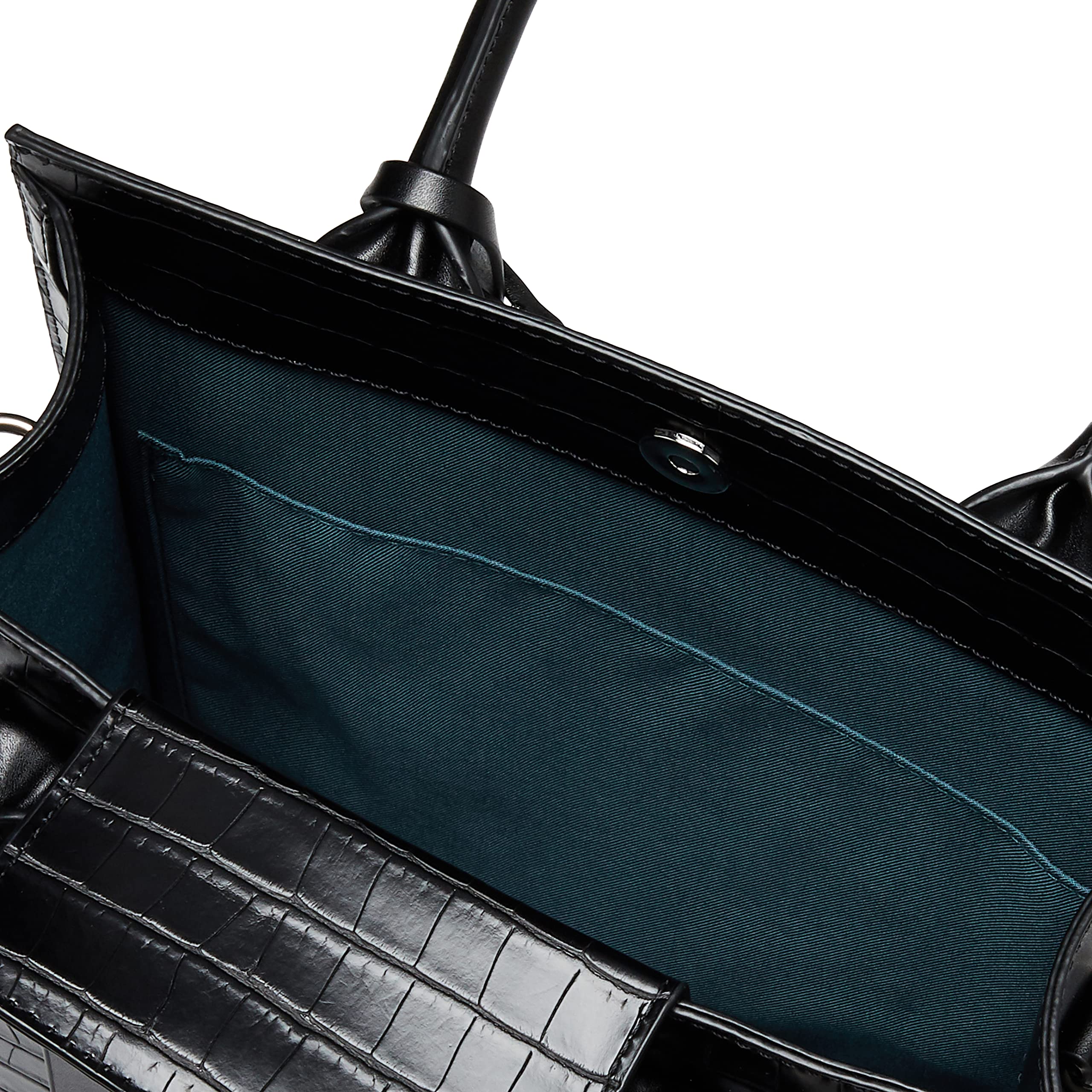 Buy Tote Croco Style Square Tote Bag Black [Samantha Vega