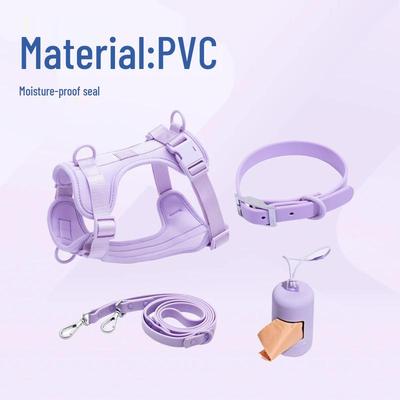 Ensemble de Harnais Tactique Imperméable en PVC de Qualité Supérieure pour Chien - Ensemble Collier Anti-Morsure & Laisse