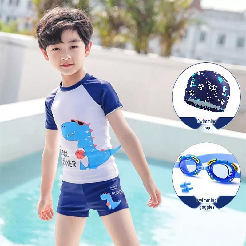 Boys' Cute & Fashionable Split Swimsuit Set for Children and Babies
