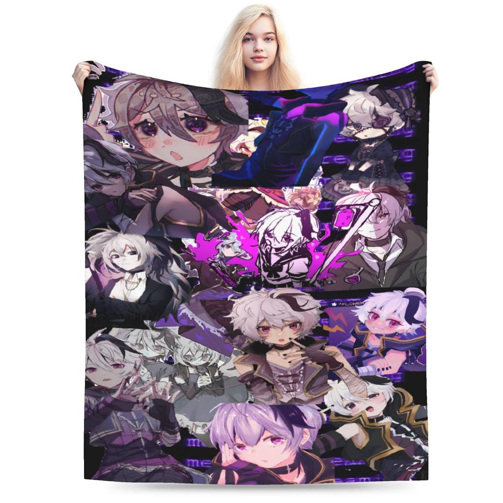 Singer V4Flower Vflower Chibi Flannel Blankets Winter  Super Soft Throw Blanket For Children Home Decor Bedspread Sofa Bed Cover