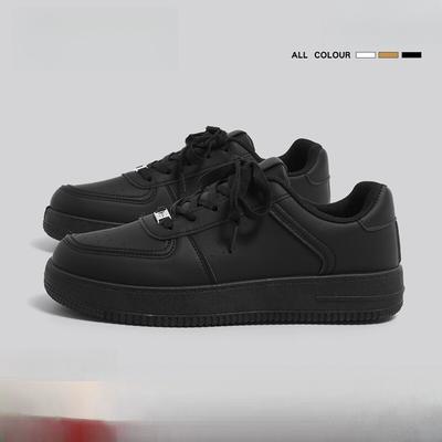 Global Platform Black Board Shoes Men's 2 New Autumn Trend Versatile Shoes Men's Sports and Leisure Small Black Shoes