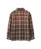 Un Outfit Washed Damaged Check Shirt Brown