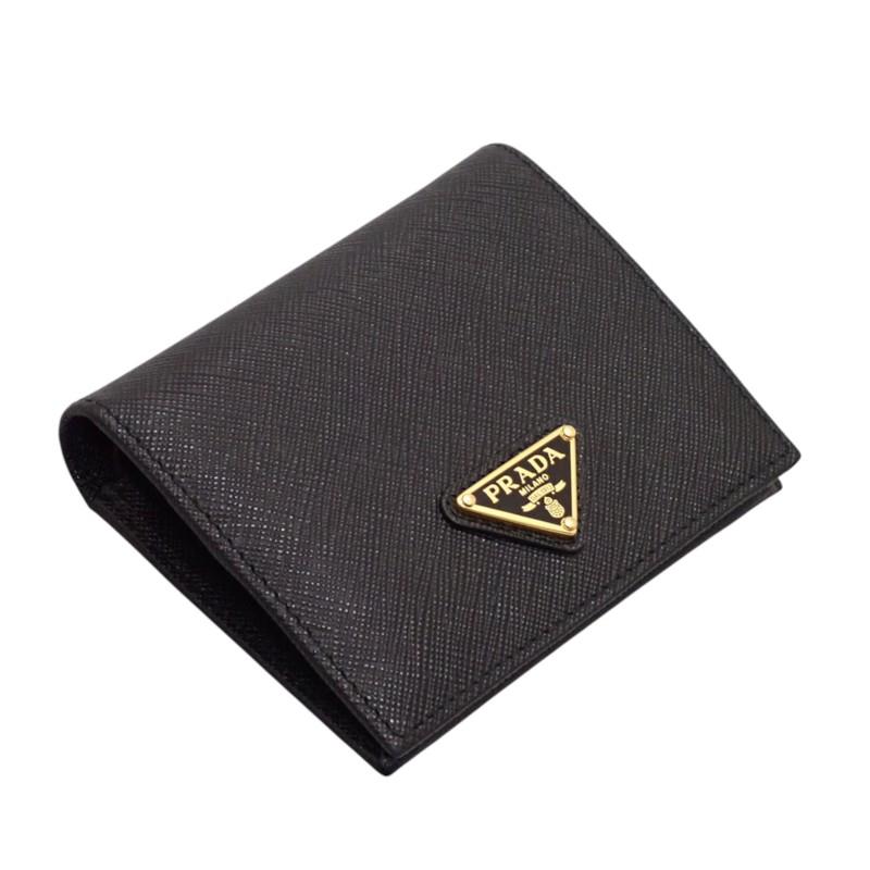 Prada 1MV204_QHH_F0002 Bifold Wallet Black Safiano Women