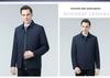 Men's Autumn Winter Duck Down Business Jacket - Middle-Aged Style, Warm Lapel Coat for Dad