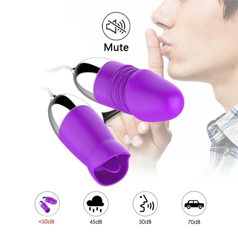 Klitoris Oral Tungevibrator Nippelsuger Fjernkontroll Klitorisstimulator Sexleketøy for Kvinner