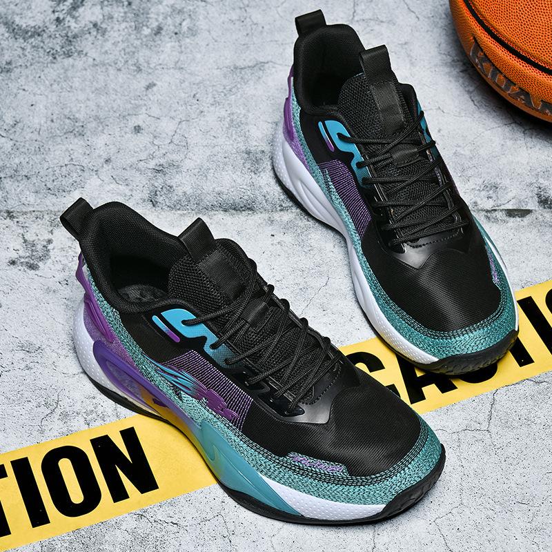 Large size basketball shoes breathable sports shoes teenager middle school students actual training sneakers non-slip