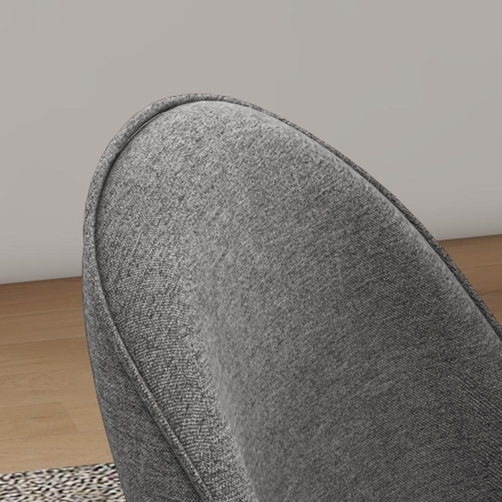 Pack of 2 Dining Chairs Kitchen Chairs Upholstered In Linen Fabric with Steel Legs Load 120 Kg 50x52x83 Cm Grey