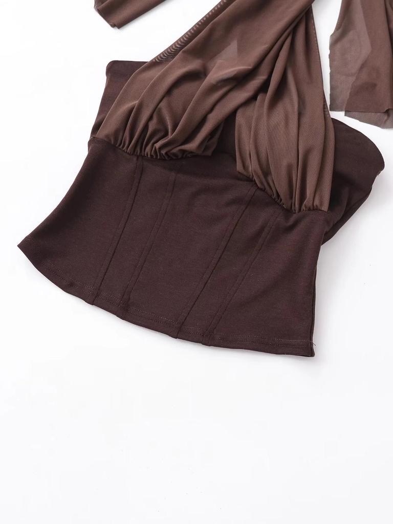 Spring 2026 New Arrival: Sexy Mesh Halter Crop Top for Women