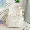 Polo Dot Printed Backpack Women's Large Capacity Backpack Student Schoolbag