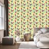Cream and beige Parrots wallpaper for living room and bedroom 50x1000