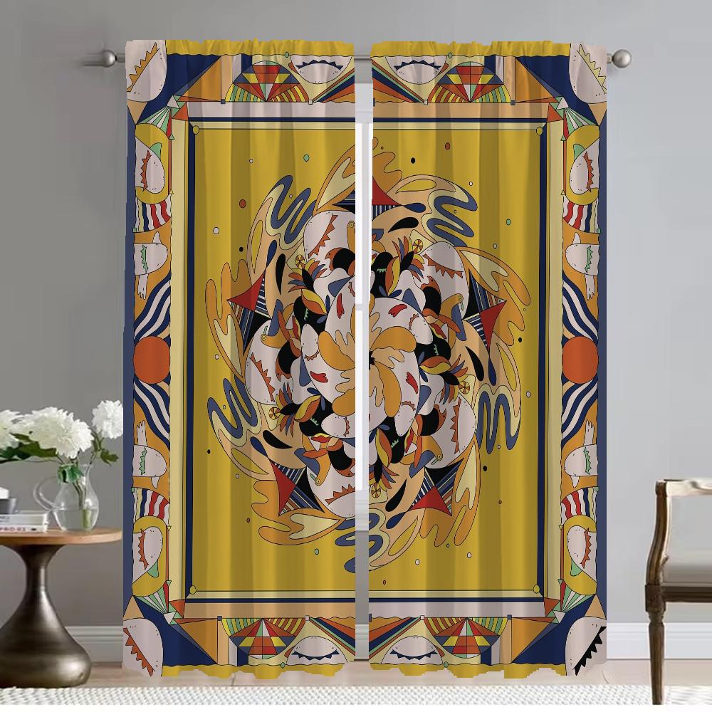 Curtains Child Room Chinese Style Window Curtain for Room 2 Panel Home Interior Curtains Tulle for Bedroom Partition Shades
