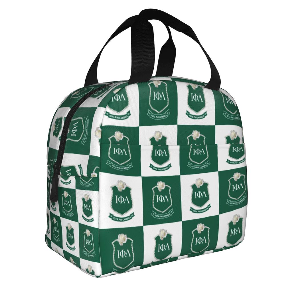 Iota Phi Lambda 1929 Insulated Lunch Bags for Camping Travel African American Business Woman Portable Thermal Cooler Lunch Box