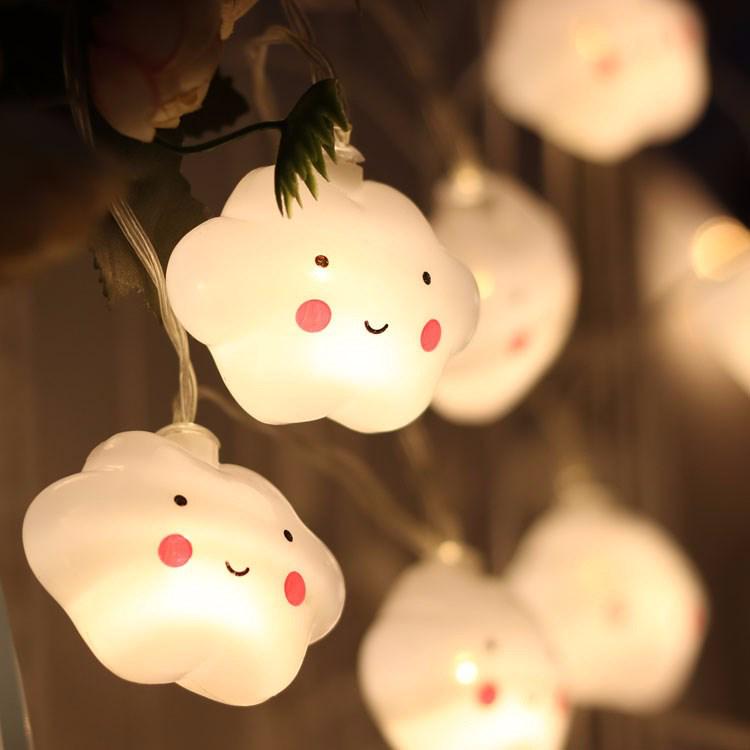 LED Smiling Star Cloud String Lights for Kids' Bedroom & Tent Decoration