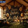 Party Backdrop Happy Birthday Birthday Wedding Balloon Black Photo Booth Background Front Door Decor