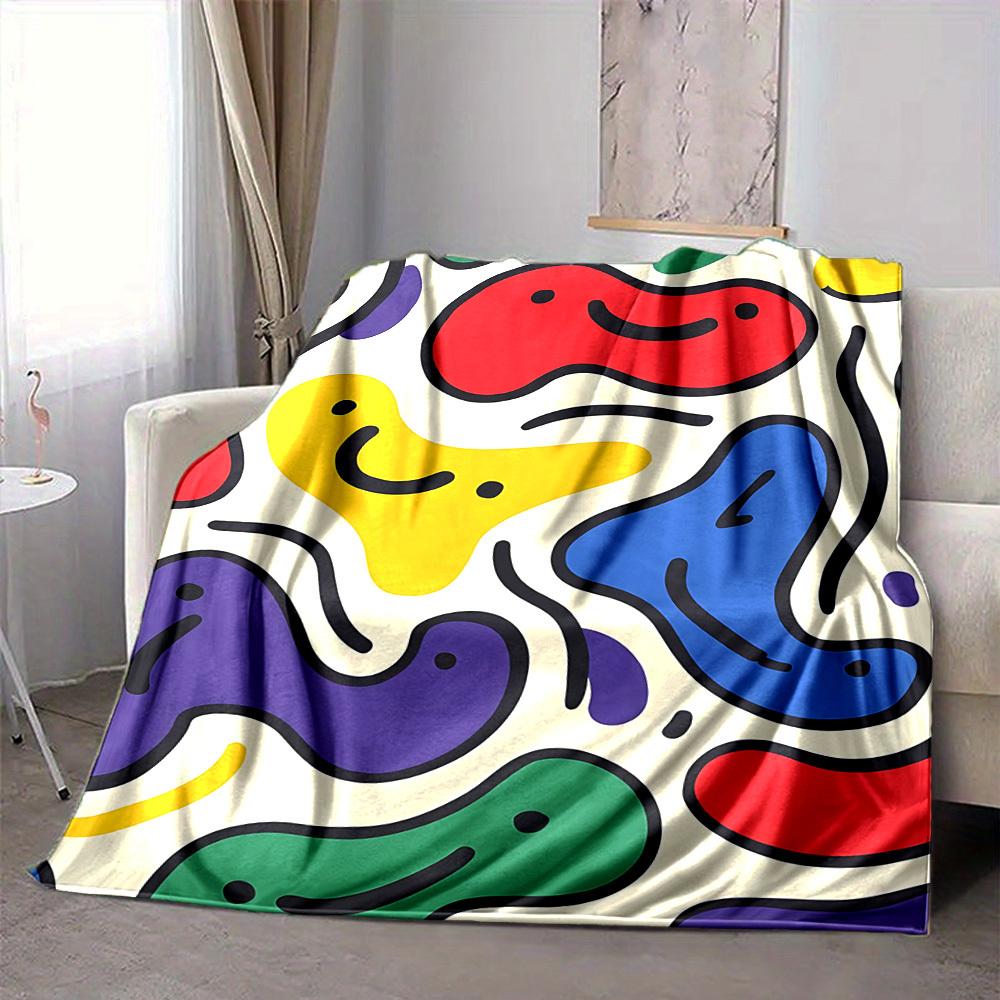 1pc Colorful Patterns Blanket Warm,Perfect for Camping And Travel, Making It a Great Gift for Any Season yy250904189
