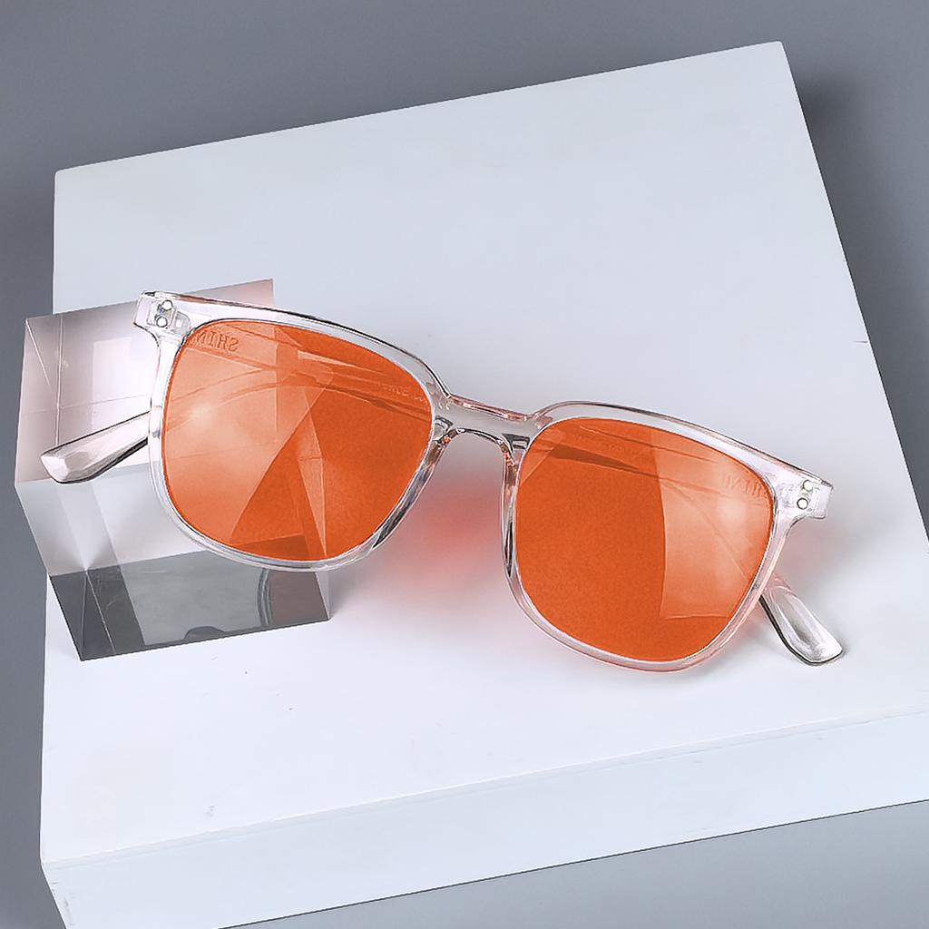 SHINU Orange Lens Anti Blue Light Glasses for Computer or Long Time Gaming Tr90 Frame Y2k Glasses