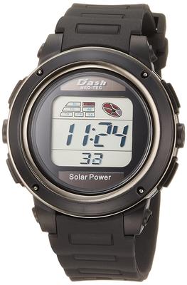 [Arias] ADWW19020SOL-01 Men's Solar Digital Dash Waterproof Multifunctional Backlit Urethane Belt Watch