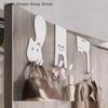 1/2PC Cat door hook Rabbit Cabinet Door Hook Cabinet Door Storage Rack Non Perforated Bracket Kitchen Supplies Storage Hanger