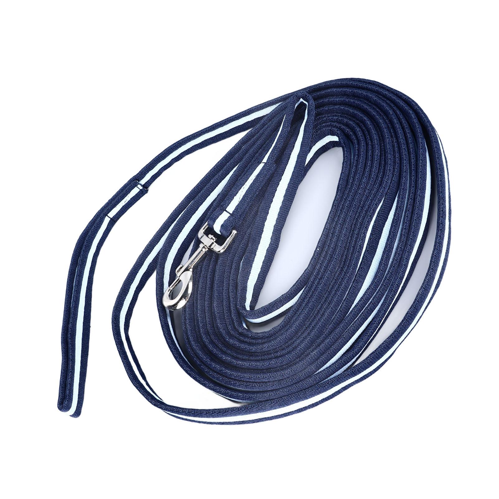 

Веревка для обучения лошадей многоцелевая, ручная плетеная, толстая, прочная, конструкция, веревка для привязи лошадей для конного снаряжения 26,2 фута темно-синий