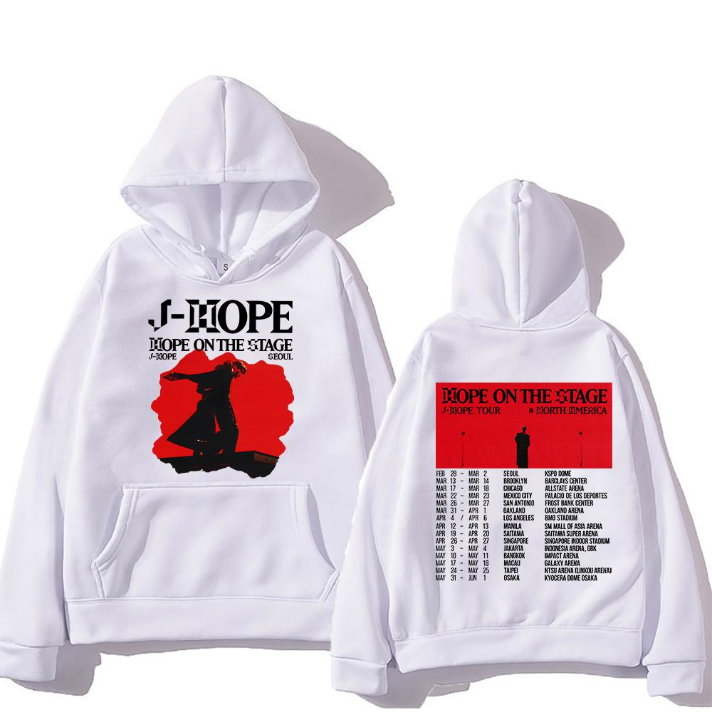 Kpop J-Hope Nové mikiny J-Hope Hope on The Stage Tour 2025 Mikiny Unisex Ležérní oblečení Hip Hopová móda Estetický pulovr
