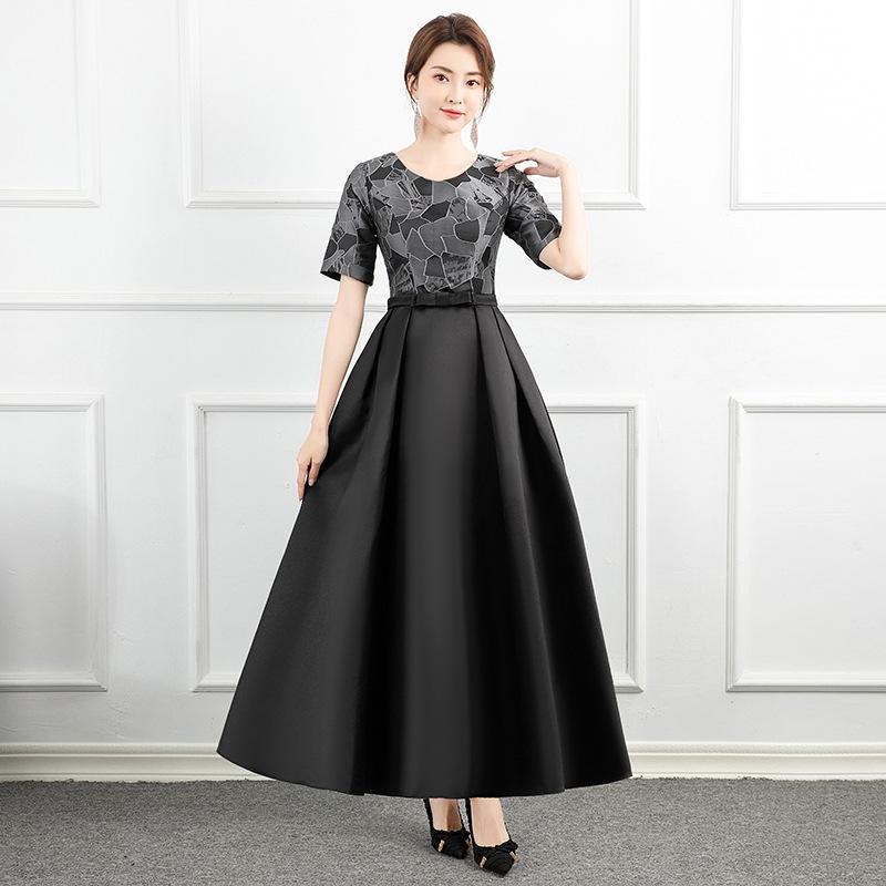 Small dress dress, new big choir performance dress, graduation medium and long temperament elegant dinner dress