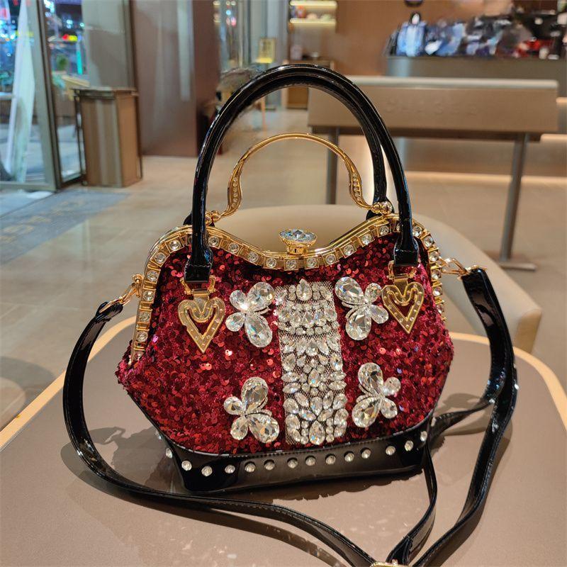 Handbag Fashion Temperament Women's Bag Sequins Inlaid with Diamonds New Light Luxury