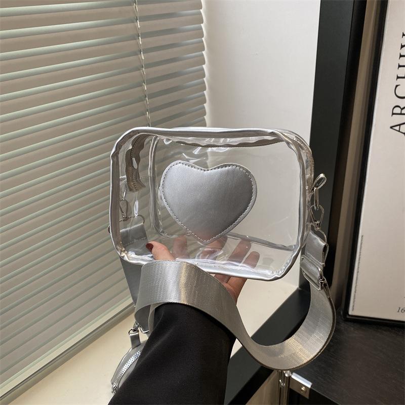 2025 New Jelly Bag Women's Large-capacity Transparent Bag Messenger Small Satchel Niche New Bag Plastic Messenger Bag