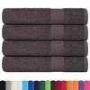 VidaXL Towels 4 Pcs Anthracite 100x200 Cm 360 G/m² 100% Cotton, Beach Towel, Guest Towel, Large Towel 136698