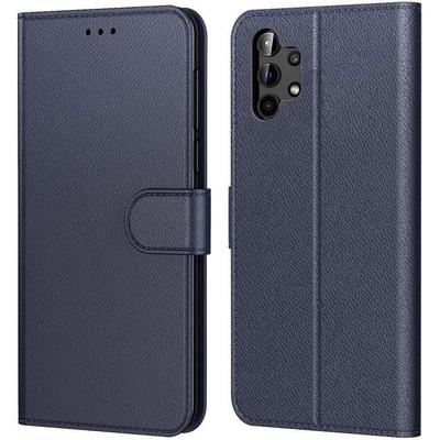 Protective Case - BOOLING - for Samsung Galaxy A32 5G - Navy Blue - Scratch Resistant - Shockproof - Card Holder