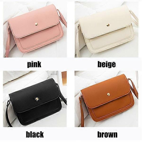 Fashion Women Shoulder Bags Pure Color Handbags beige