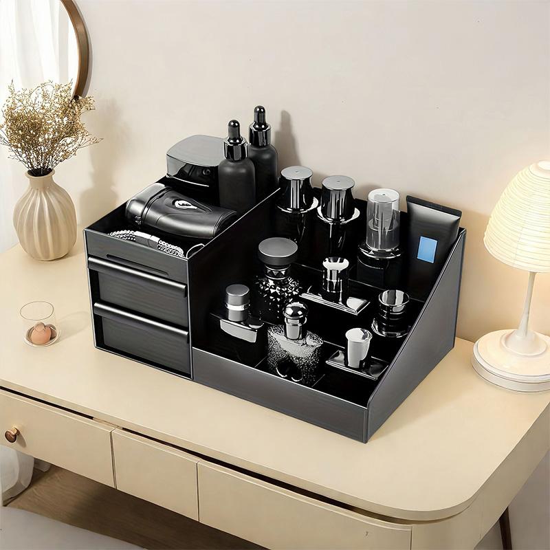 Cosmetics Storage Box for Men Women Perfume Cologne Countertop Organizer Essentials Gifts Valentines Day Gifts Bedroom Storage